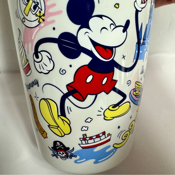 NWT. Disney Starbucks Magic Kingdom Mickey Mouse Starbucks Ceramic Tumbler 12oz - Picture 4 of 13
